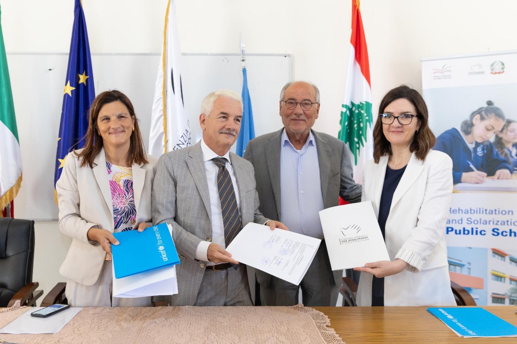 Signing of 2M euro grant from Italy for school rehab