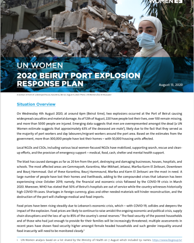 2020 Beirut Port Explosion Response Plan