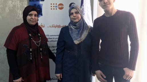 Zeina, Khouloud and Mohamad are a family of peer educators