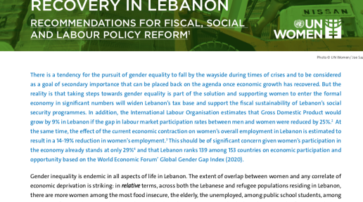 Gender-Responsive Recovery in Lebanon